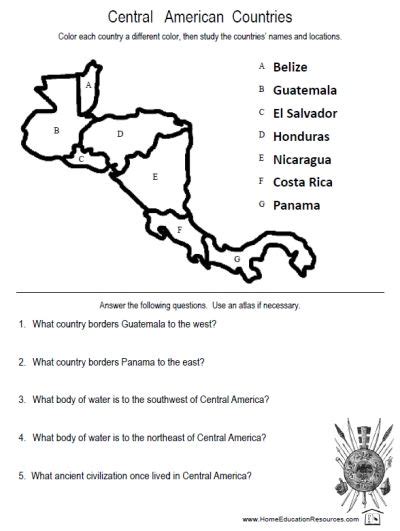 Latin America Worksheet Th Grade