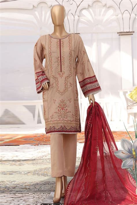 Eid Ki Khushiyan By Bin Saeed Stitched 3 Piece Emb Lawn Festive