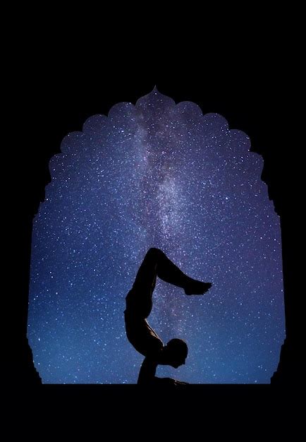 Premium Photo | Yoga at night