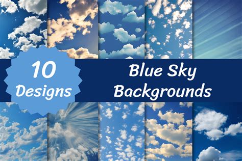 Blue Sky Backgrounds Graphic By VYCstore Creative Fabrica