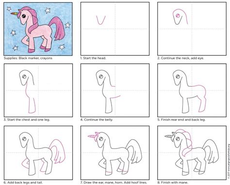 Easy Unicorn Drawing For Beginners - Learn how to draw unicorn for kids ...