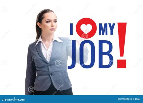 I Love My Job Concept With Businesswoman Stock Image Image Of Heart