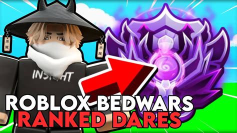 Completing The Hardest Ranked Dares Roblox Bedwars Youtube