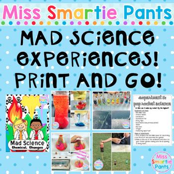 Mad Science Experiments! Print & GO! by Miss Smartie Pants | TpT