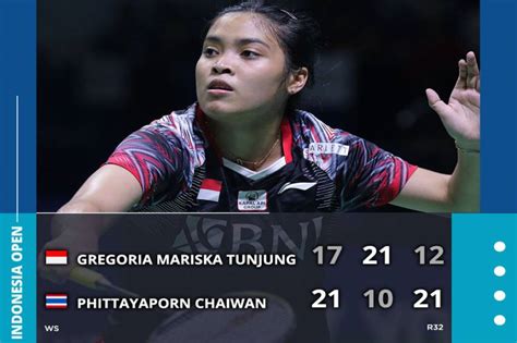 Hasil Indonesia Open 2022 Tunggal Putri Habis Praveen Melati Ke 16 Besar