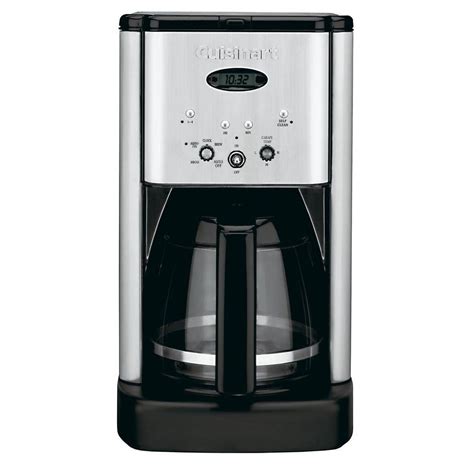 Cuisinart Brew Central 12 Cup Programmable Coffee Maker In Stainless Steel Dcc 1200 The Home Depot