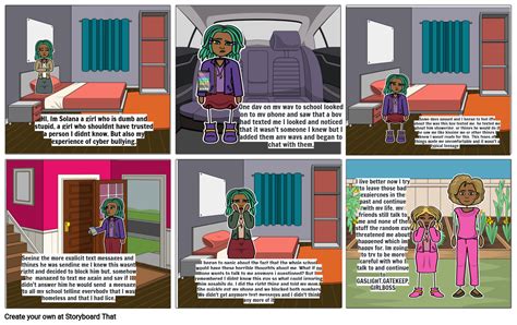 CYber Bullying story Storyboard by a9166926