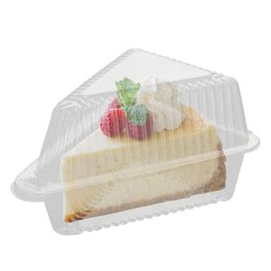 FUNSUEI 100 PCS Individual Cake Slice Containers Clear Individual