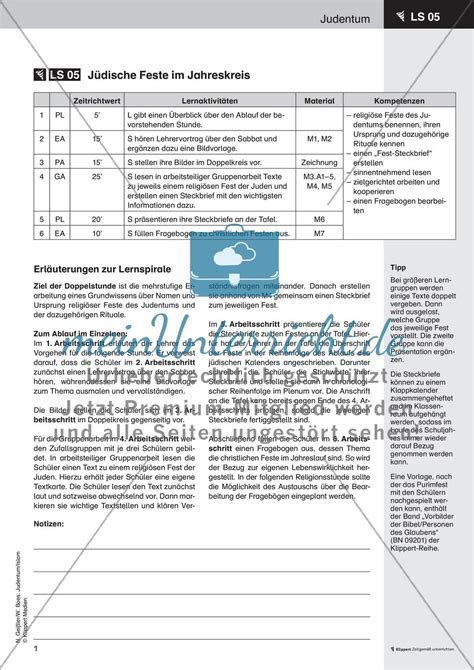 Jüdische Feste meinUnterricht