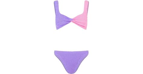 Hunza G Duo Chelsea Bikini Set In Purple Lyst Uk