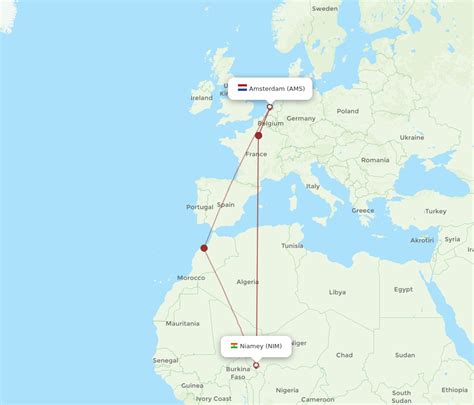 Flights From Amsterdam To Niamey Ams To Nim Flight Routes