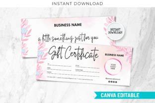 Editable Printable Gift Certificates Graphic By Snapybiz Creative Fabrica