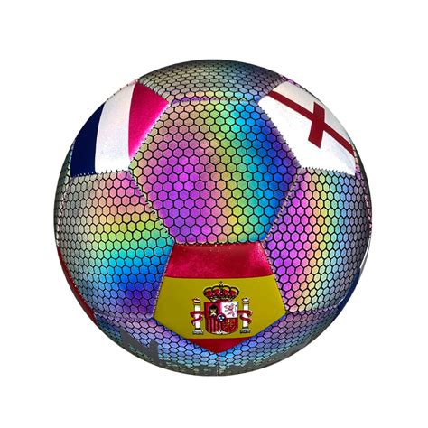 Glow Soccer Ball Wholesale Custom Logo Holographic Football