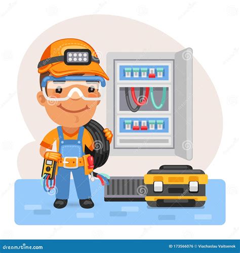 Cartoon Electrician Logo Vector Illustration 20877290