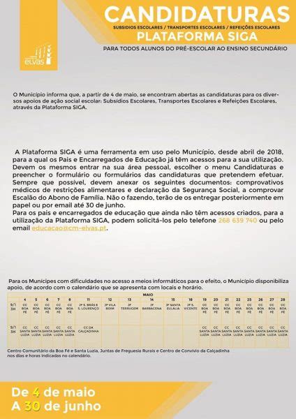 Elvas Candidaturas para apoios de ação social escolar abertas