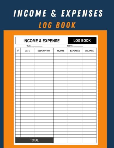 Income And Expense Tracker Organizer Log Book Daily And Monthly Income