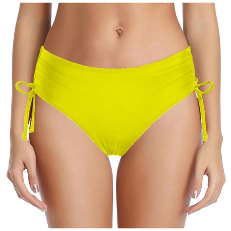 Lrjteng Women Bikini Bottoms Side Tie Adjustable Bathing Suit Swimsuit