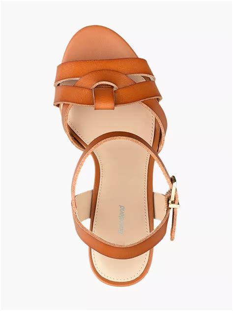 Graceland Tan Block Heel Sandals In Brown Deichmann