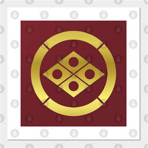 Takeda Clan Crest (Gold version) - Samurai Kamon - Posters and Art ...