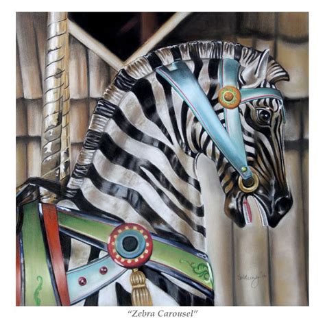 Zebra Carousel | Debbie Goldring Fine Art