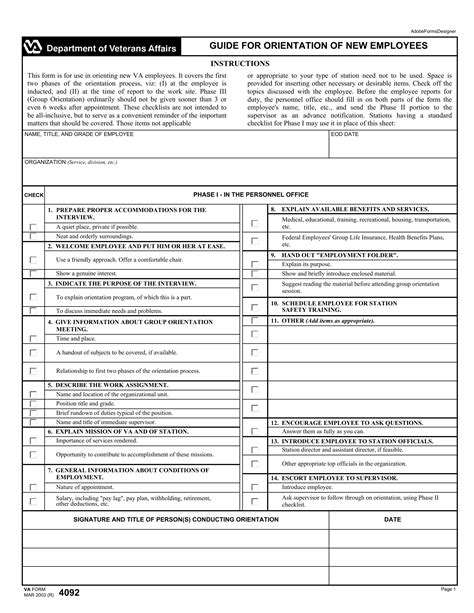 Va Form 4092 ≡ Fill Out Printable Pdf Forms Online