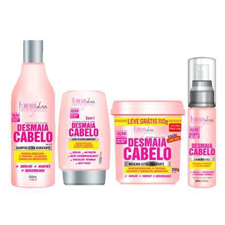 Kit Desmaia Cabelos Forever Liss Shampoo Ml M Scara G Leave In