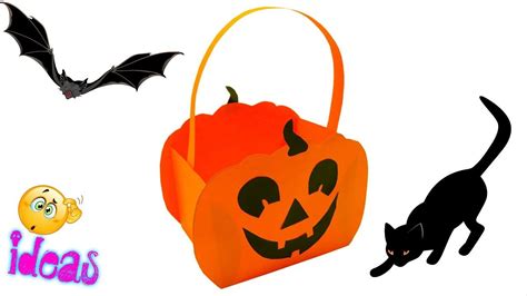 Diy Paper Pumpkin Basket Craft Ideas Halloween Paper Basket Pumpkin