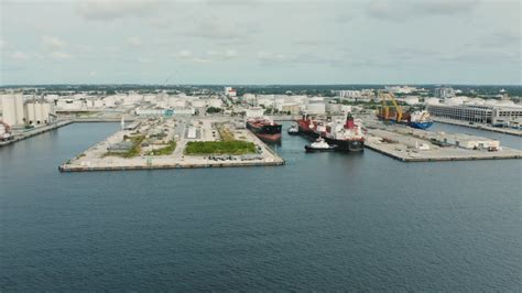 Aerial View Port Everglades Fort Lauderdale Stock Footage Video 100