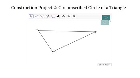 Solution Construction Project 2 Circumscribed Circle Of A Triangle