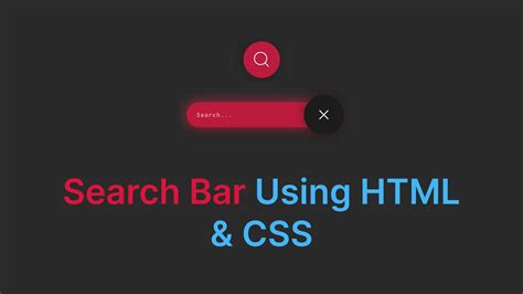 How To Make A Search Bar Using Html And Css Animated Search Bar Youtube