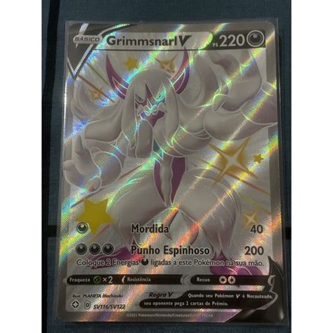 Carta Grimmsnarl V Shiny Full Art Sv Sv Destinos Brilhantes