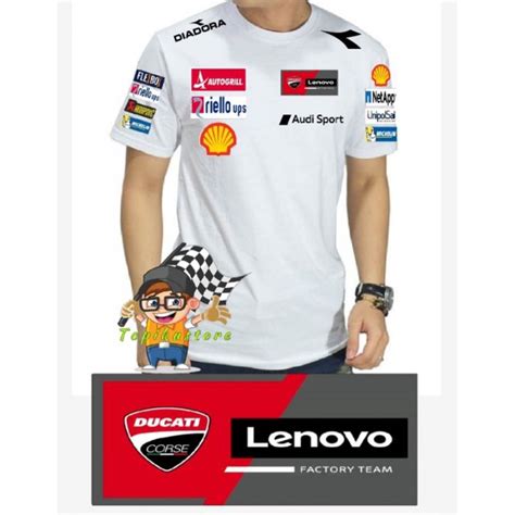 Jual Ducati Lenovo MotoGp 2022 Replika Kaos Racing Distro Shopee