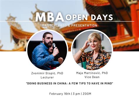 Mba Open Days Zagrebačka škola Ekonomije I Managementa