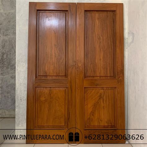 Jual Daun Pintu Kayu Jati Jepara Solid Double Pj 199 Kusen Pintu Jepara