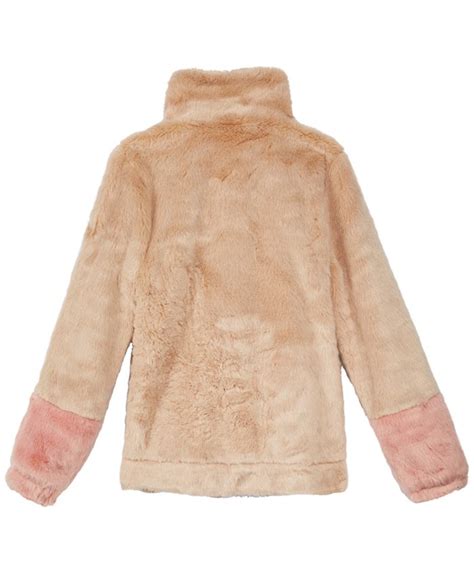 Jessica Simpson Big Girls Colorblocked Reversible Faux Fur Jacket Macys