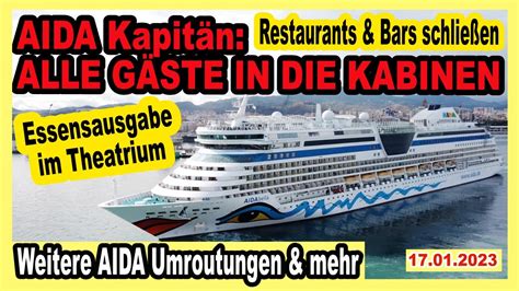 AIDA Kapitän ALLE Gäste auf Kabinen AIDA im Sturm AIDAprima