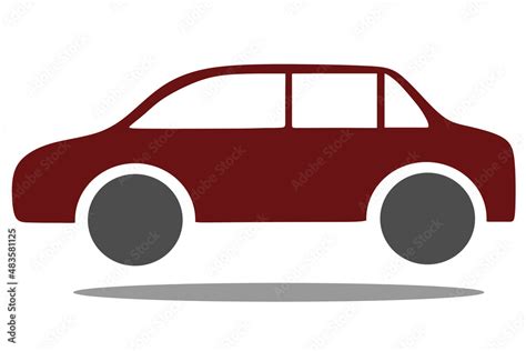 Vector Red Car Icon Best For Your Decoration Images Stock Vector