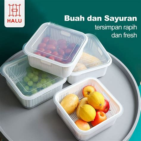 Halu Keranjang Buah Saringan Sayur In Lapis Serbaguna Wadah Baskom