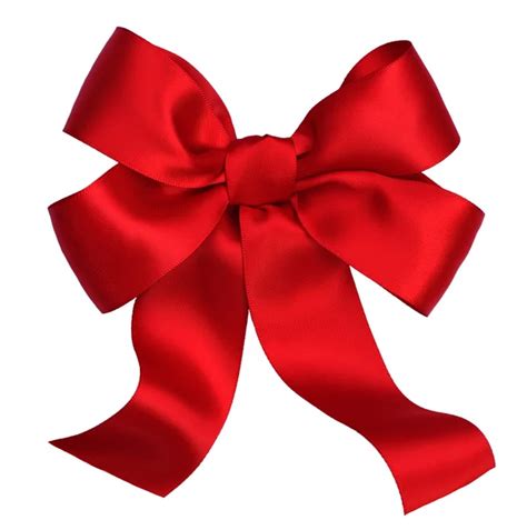 Red Satin Gift Bow Ribbon Isolated On White Stock Photo Subbotina