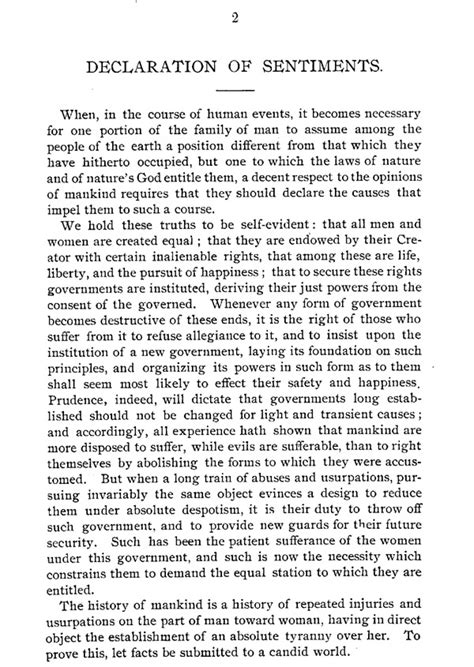 Seneca Falls Convention Declaration of Sentiments - Audience