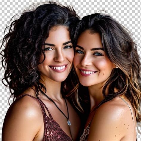 Premium PSD Smiling Multiethnic Lesbian Couple Posing The Day Of Their Wedding