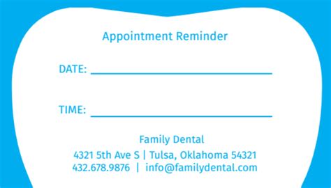 Family Dental Reminder Card Template | MyCreativeShop