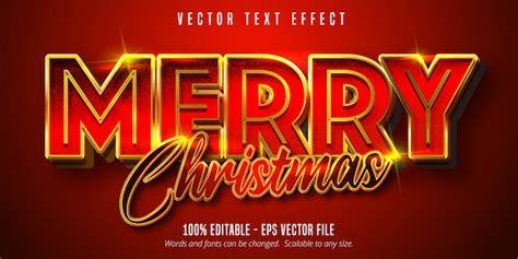 Premium Vector Merry Christmas Text Effect