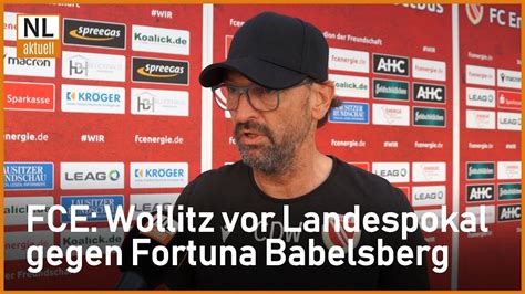 Fc Energie Cottbus Trainer Pele Wollitz Vor Landespokalspiel Gegen