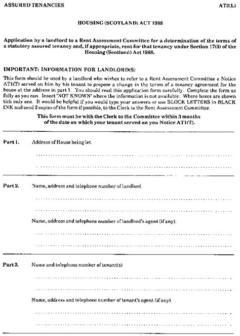 The Assured Tenancies Forms Scotland Regulations
