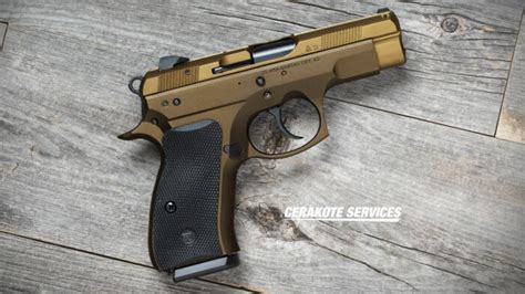 CZ 75 D PCR Compact Spartan Bronze Burnt Bronze Slide Cerakote Services