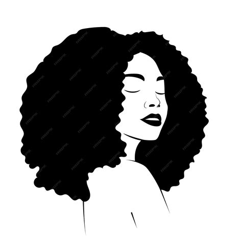 Premium Vector Black Afro African American Girl Woman Lady Vector