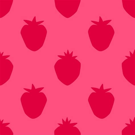 Modèle Sans Couture De Fruits Fraise Rouge Dans Un Style Design Plat