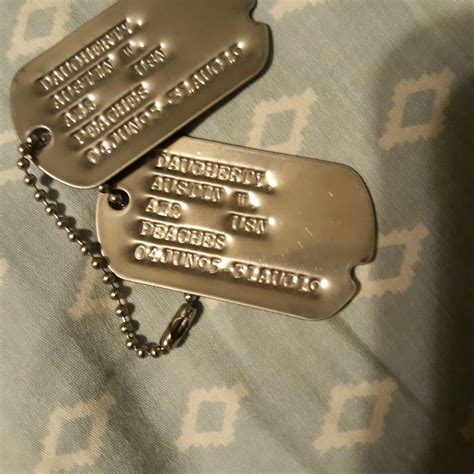 Military Style Dog Tags Air Force Insignia Tag & Stamped Tag | Etsy