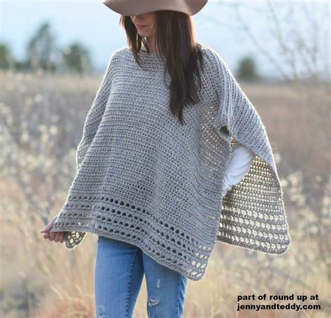 10 modèles de poncho au crochet faciles et gratuits pour les débutants